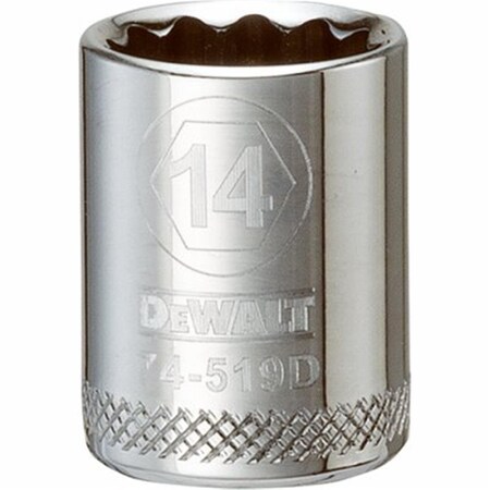 Stanley 0.37 in. Drive 14 mm 12-Point Shallow Socket 227928